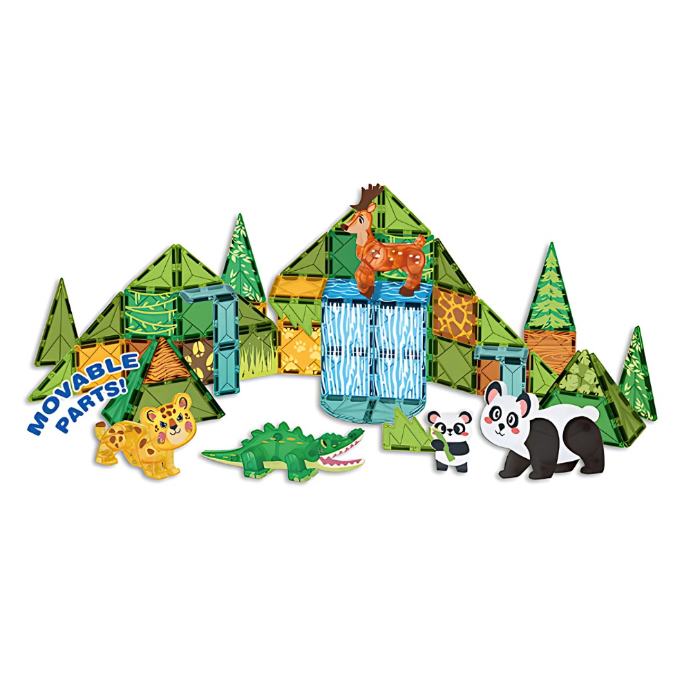 Magnetic Tiles - Wild Animals Set - 45 Pieces - Image 2