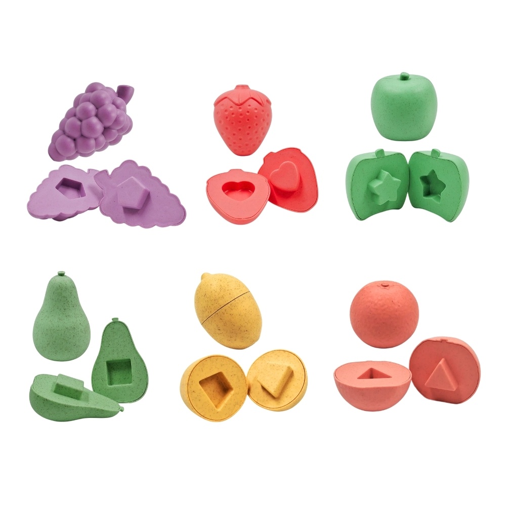 Mingli Toys - Shape Sorting Fruit Set - Eco-friendly Educational Toy - 12 Pieces - Image 5