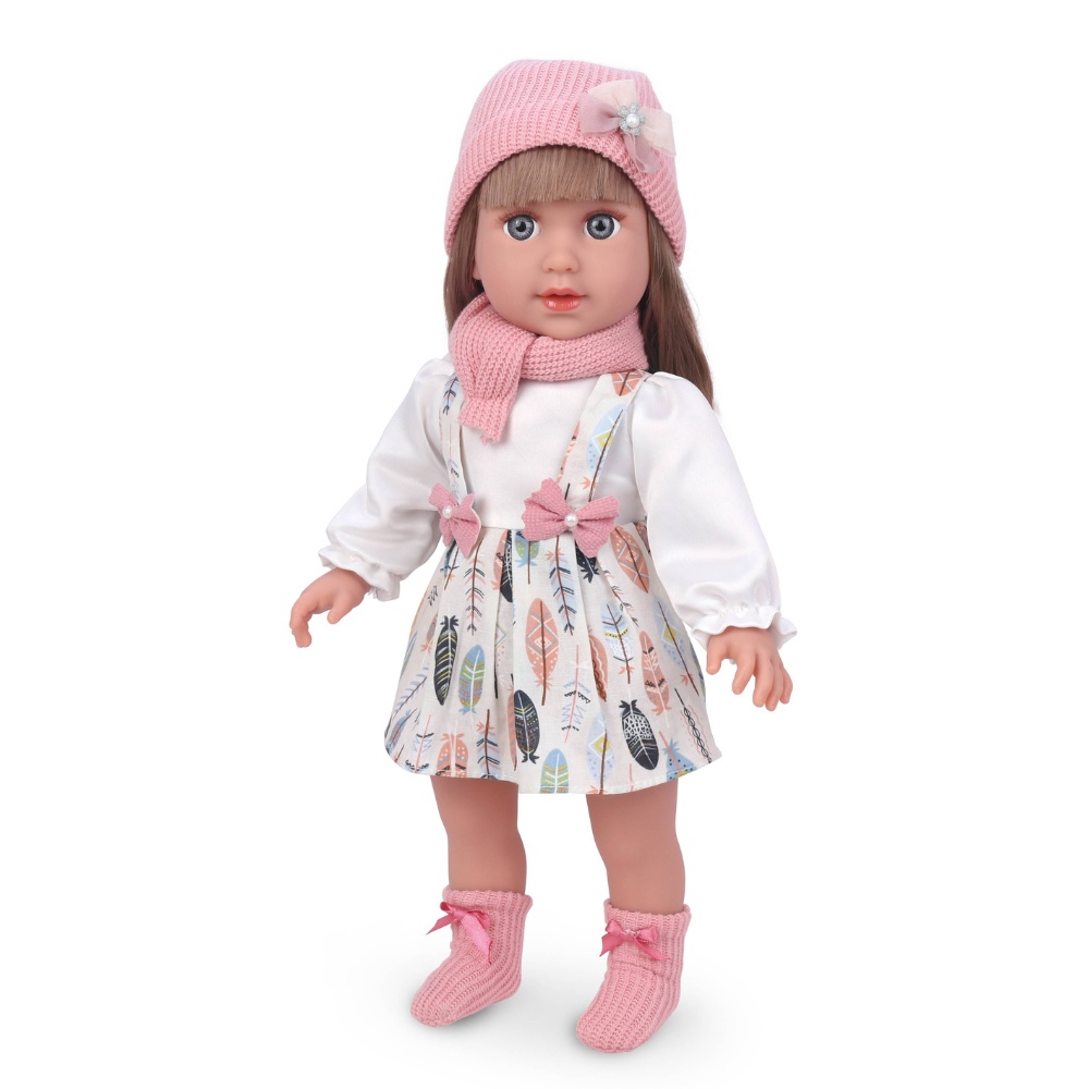 Fashion Doll with Sound - Mia - Dress, Beanie & Shoes - 40cm-**