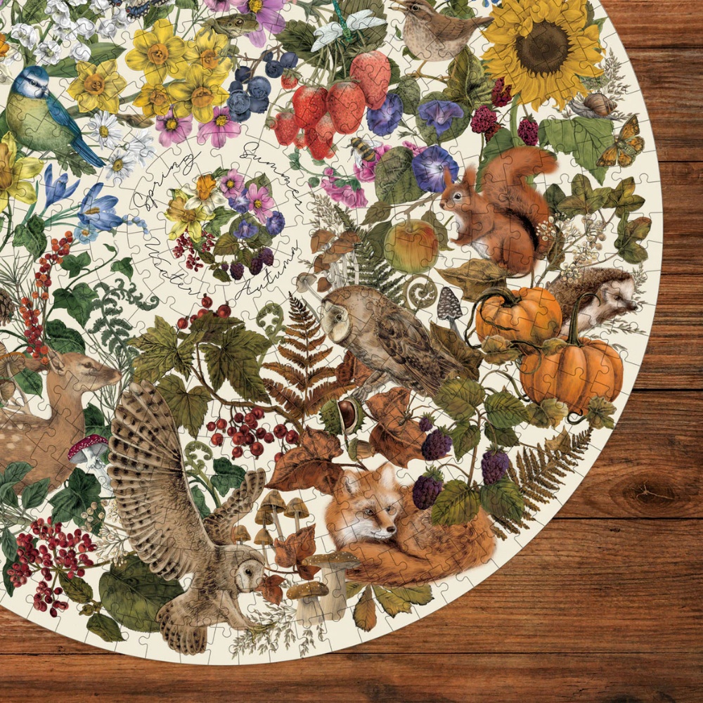 Gibsons - The Art File: Nature's Seasons - 500 Piece Circular Jigsaw Puzzle - Image 4