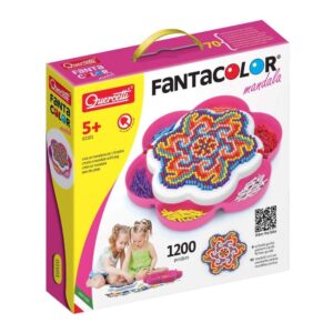 Quercetti - FantaColor Mandala Design Set - Peg Board Art & Pattern Activity