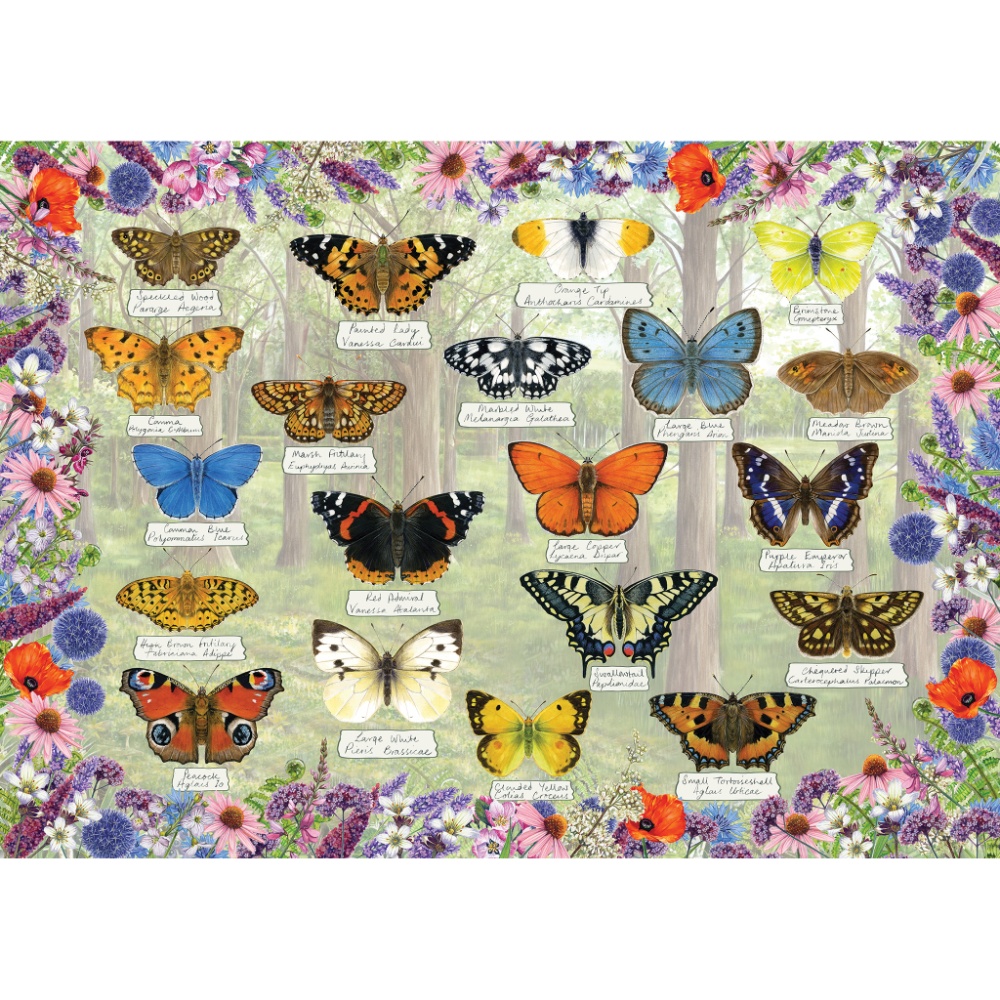 Gibsons - Beautiful Butterflies - 1000 Piece Jigsaw Puzzle - Image 2