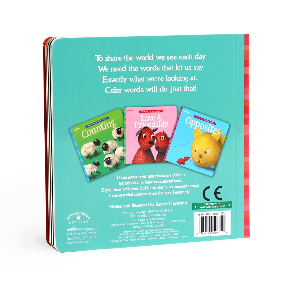 eeBoo - Play With Your Food Board Book - Colours - Early Learning Picture Book - Image 5