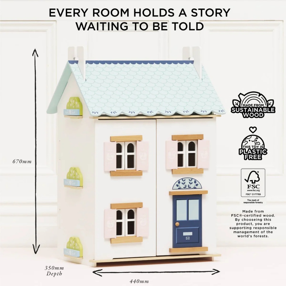 Le Toy Van - Bluebelle Wooden Dolls House - Image 5