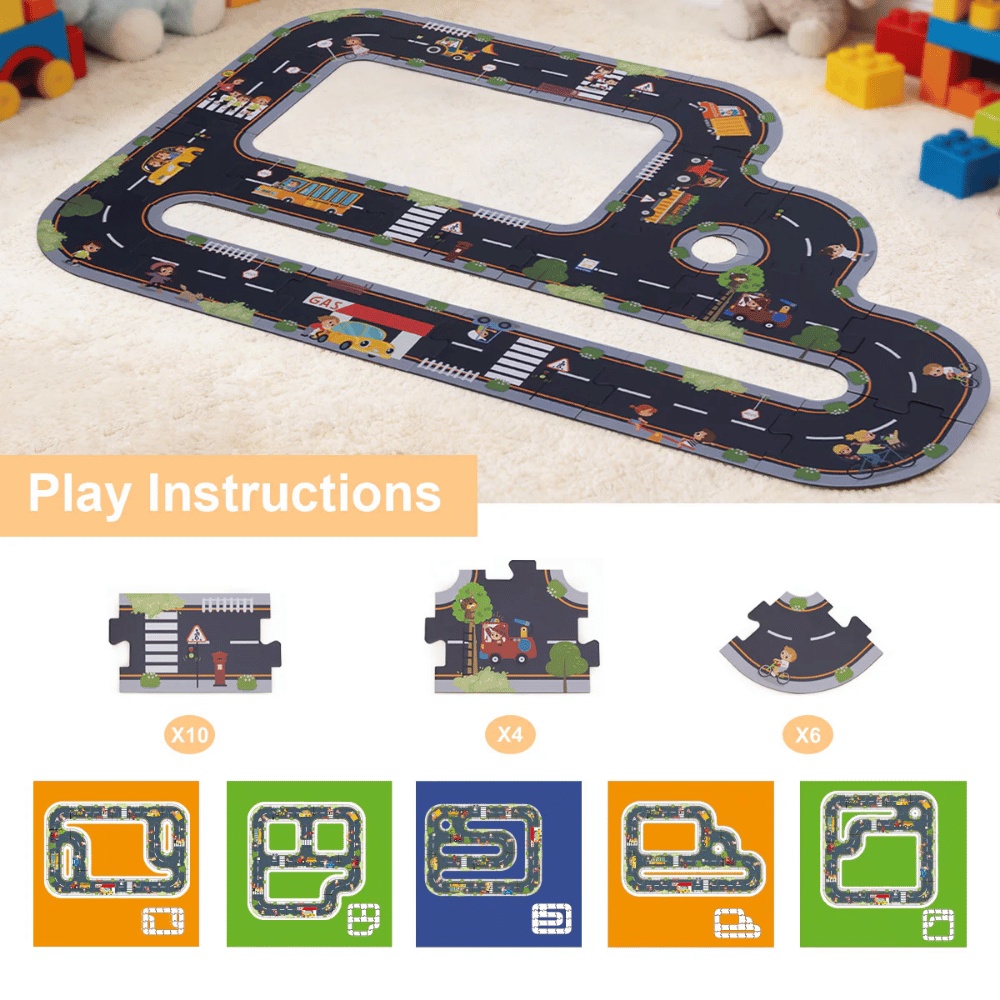 TookyToy - City Road Puzzle Play Set - Image 2