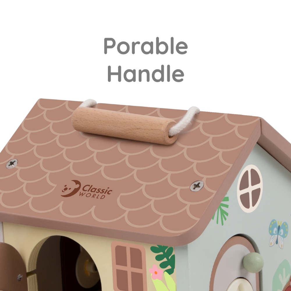 Classic World - Play & Learn - Wooden Locking House - Image 6