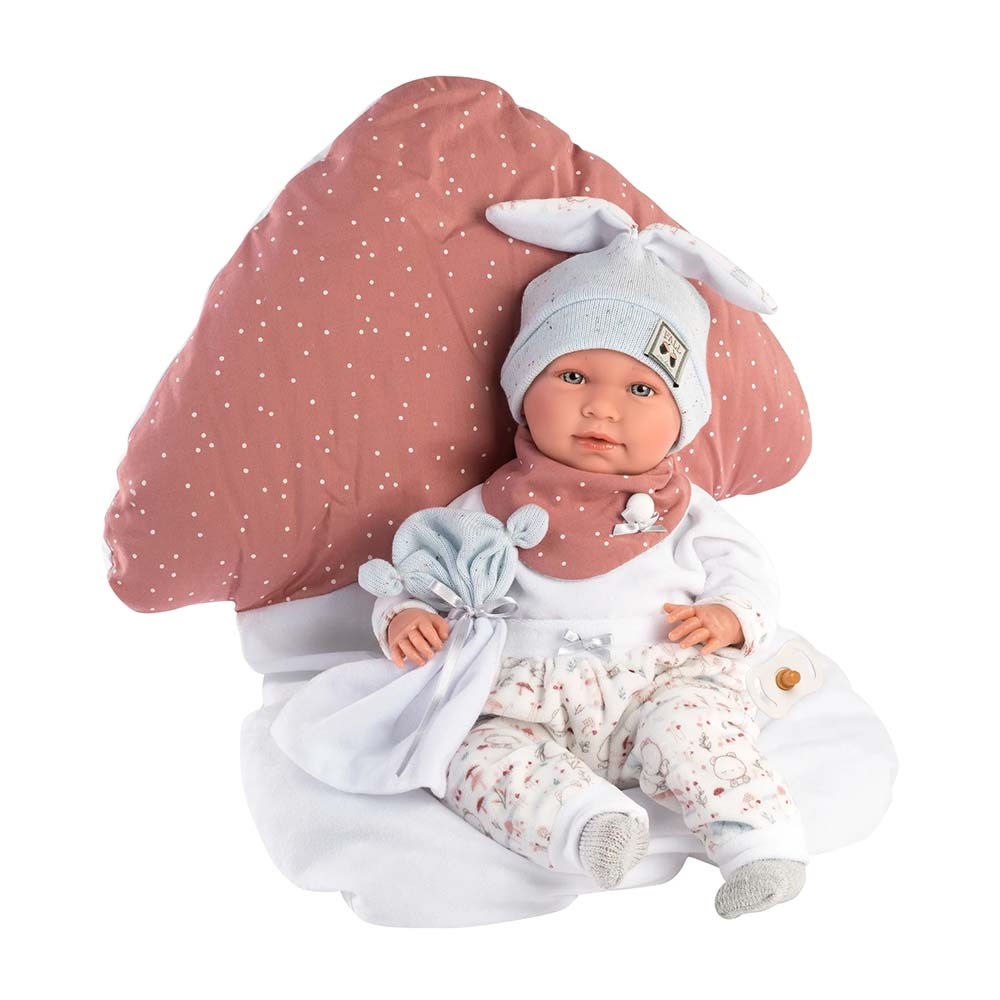 Llorens - Baby Girl Doll with Crying Mechanism Clothing & Cushion: Mimi - 42cm - Image 4