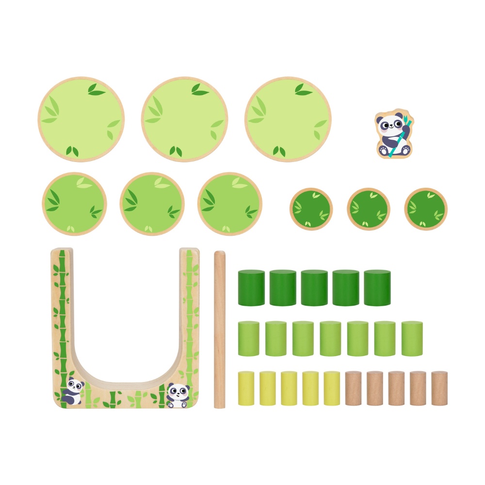 hi Pando - Timber Tumble - 2-in-1 Wooden Bamboo Balancing Game - 33pcs - Image 6