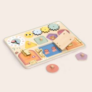 TookyToy - Wooden Busy Board - Pastel
