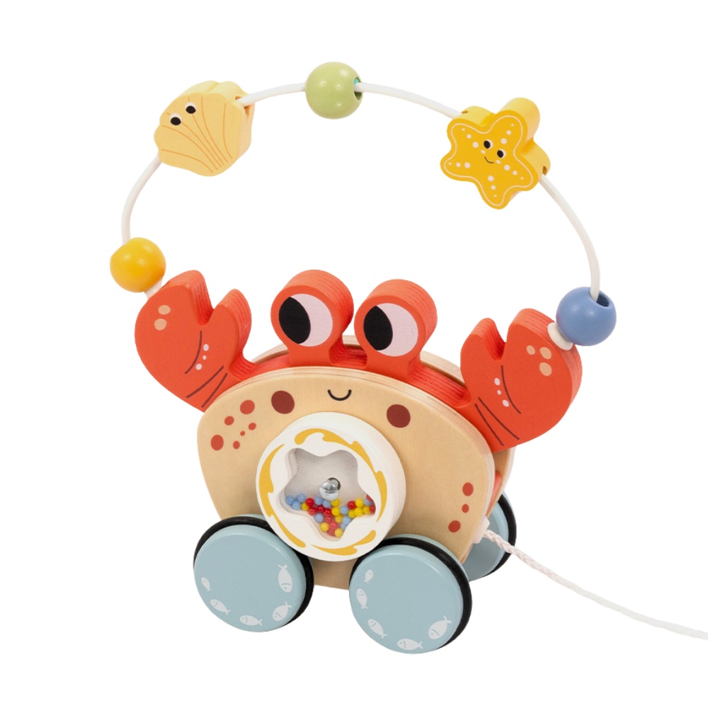 TookyToy - Wooden Pull Along Crab Bead Maze Toy - Image 8