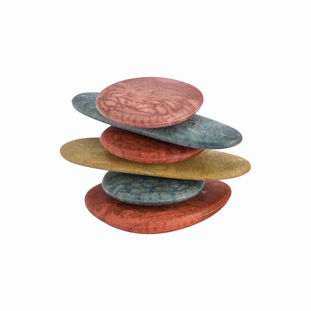 EDX Education - Junior Rainbow Pebbles - Eco Friendly FPC Material - 3 Shapes - 6 Colours - 8 Double-Sided Activity Cards - 36pcs - Image 2