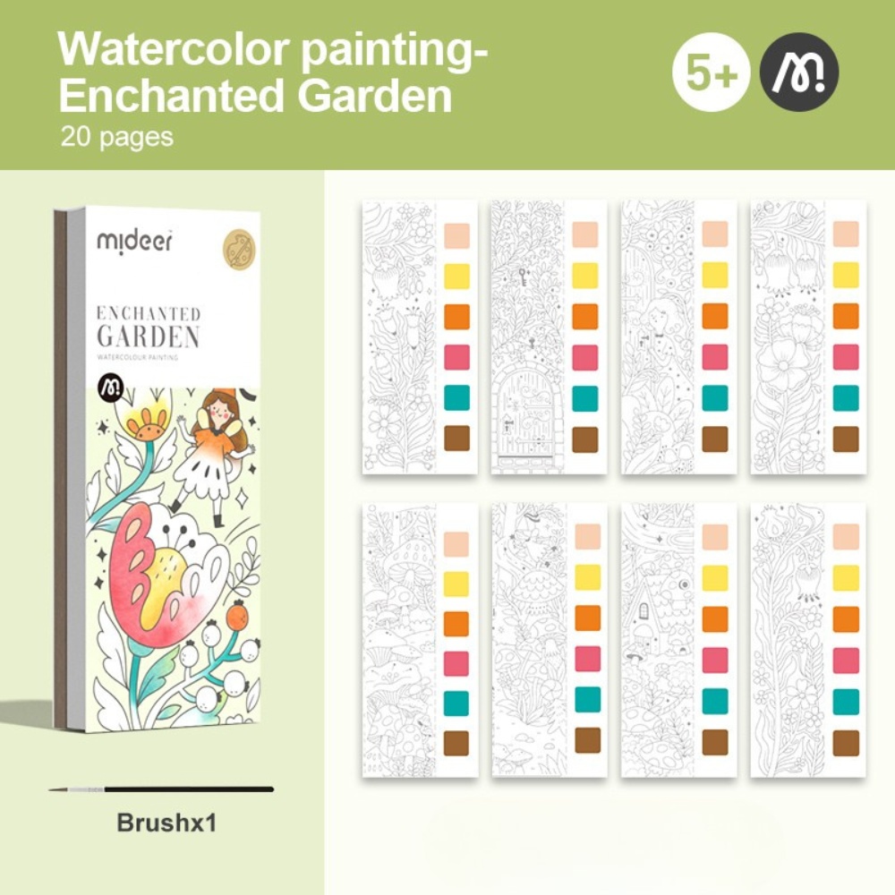 Mideer - Watercolour Painting Set - Travel Size - Enchanted Garden - Image 2