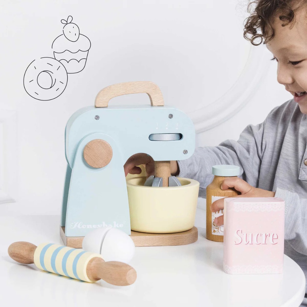 Le Toy Van - Wooden Bakers Mixer Set - 8pcs - Image 6