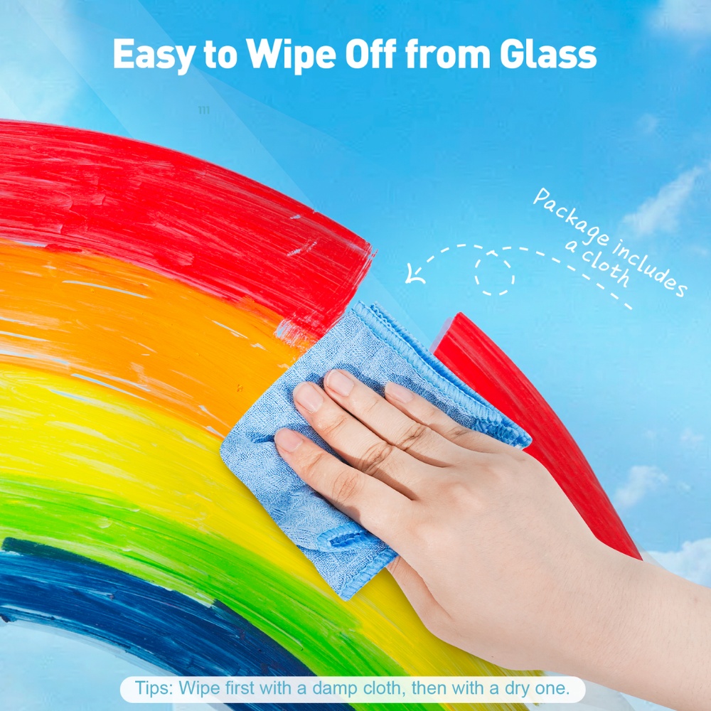Jar Meló - Bath & Window Twisable Crayons - 12 Silky Washable Colours - Image 2