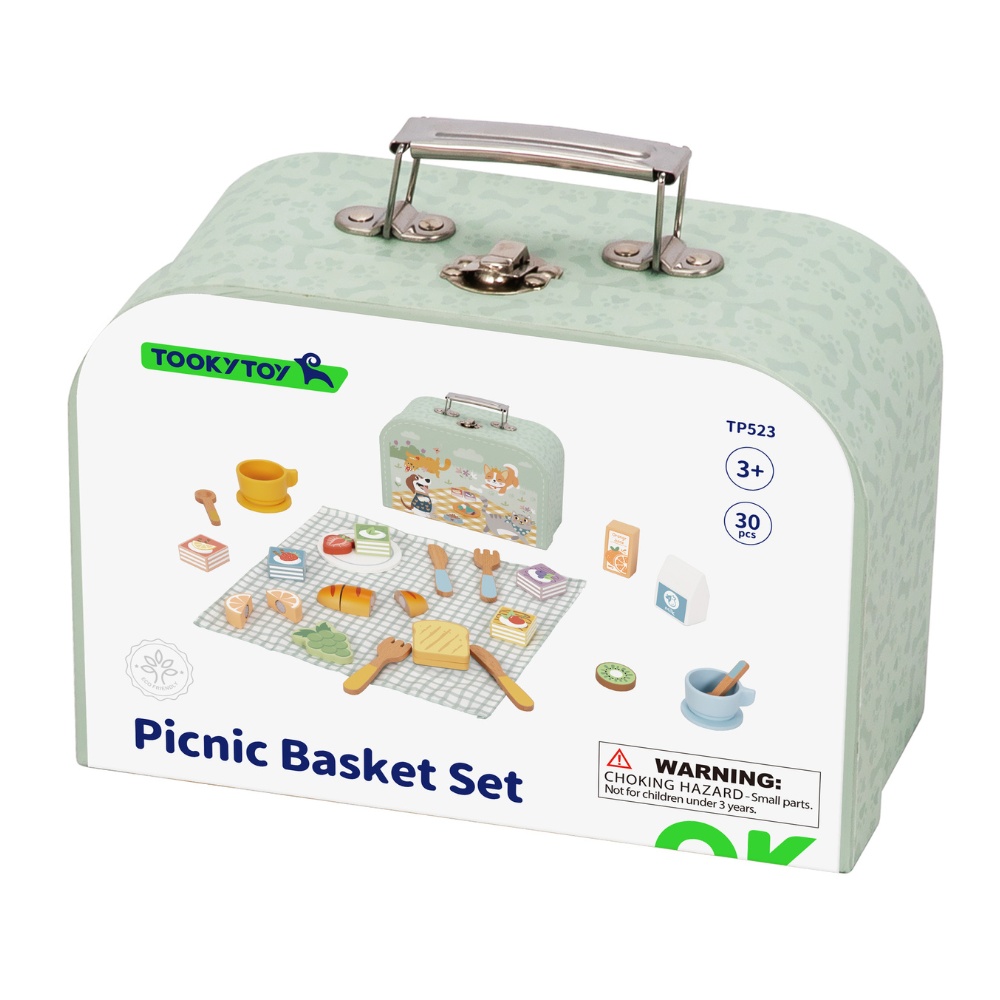 TookyToy - Picnic Basket Set & Play Food - 31pcs - Image 10