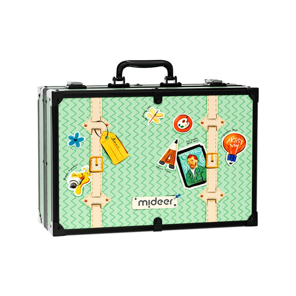 Mideer - Art Suitcase Kids Drawing Set - 78pc Travel Case - Image 2
