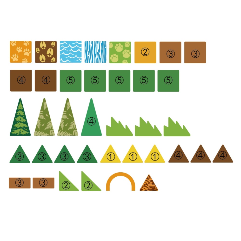 Magnetic Tiles - Jungle Animals Set - 45 Pieces - Image 4