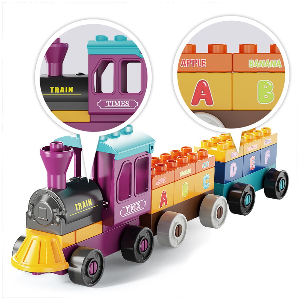 Feelo - Little Train - Large Building Block Set - 34 Pieces