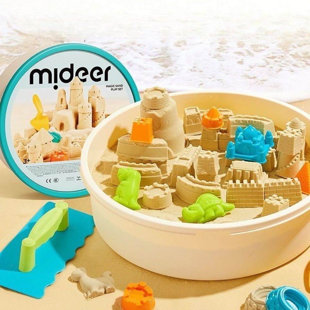 Mideer - Magic Sand Play Set with Sensory Bin & Lid, 2kg Kinetic Sand & 25 Sand Tools - Image 2