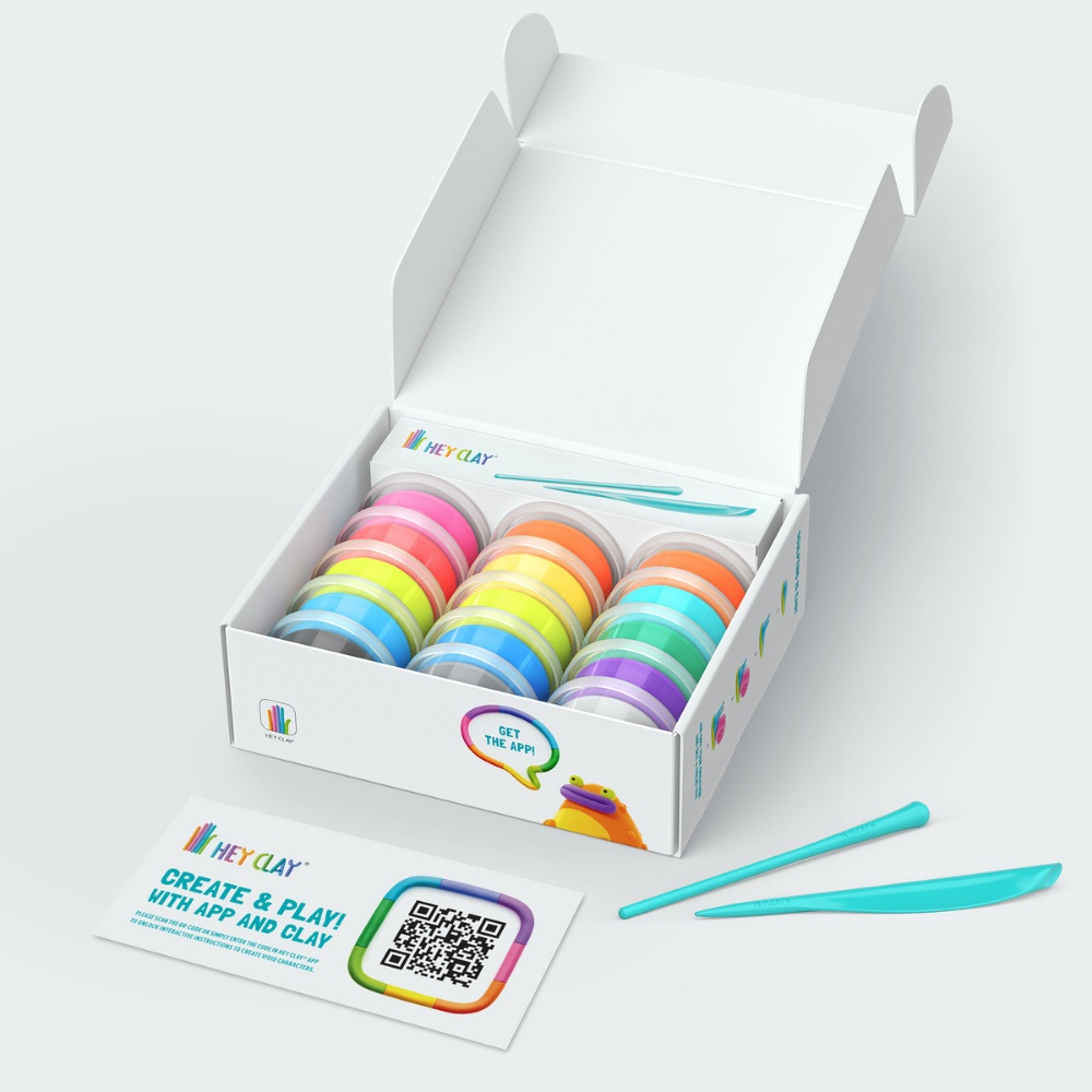 Hey Clay - Modelling Air-Dry Clay with Fun Interactive App - Exotic Pets, 15 cans - Image 7