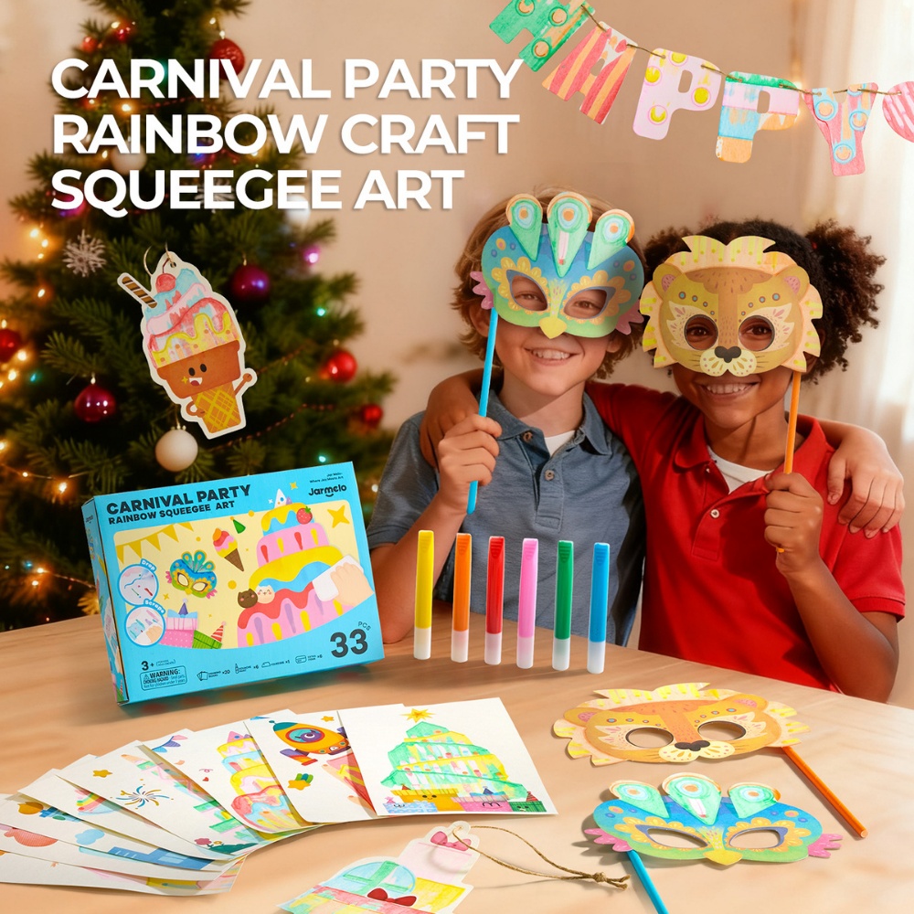 Jar Meló - Carnival Party - Squeegee Painting Arts and Crafts Kit for Kids - Image 3