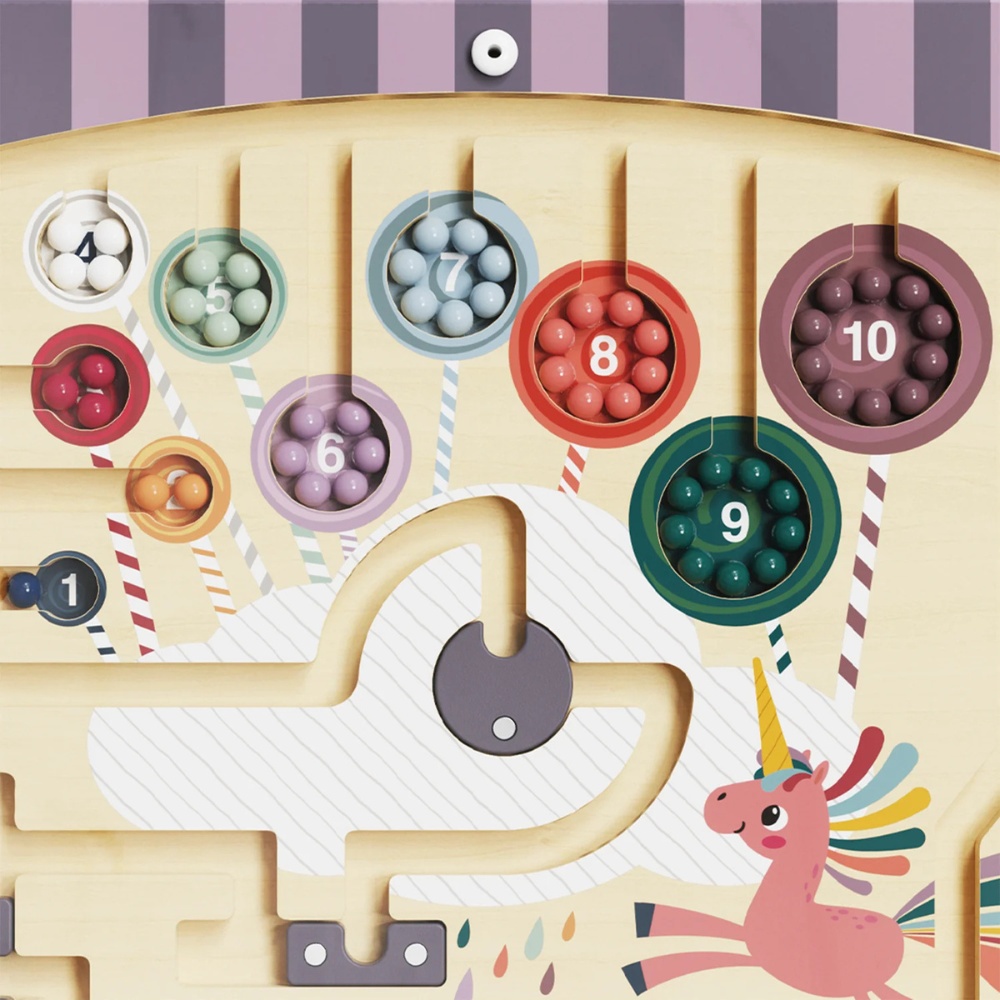 TopBright - Wooden Unicorn Magnetic Maze - Colour Sorting & Matching - Image 6