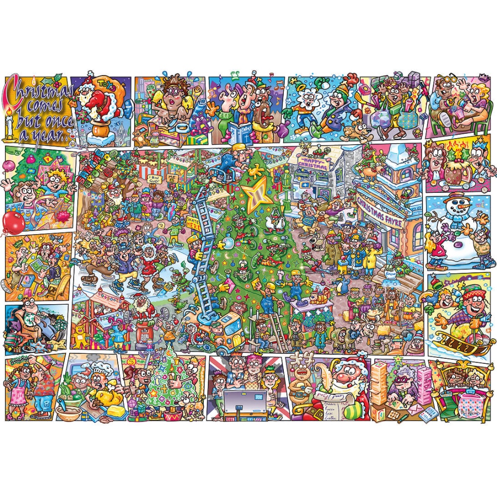 Gibsons - Jokesaws: Crackers for Christmas - 1000 Piece Jigsaw Puzzle - Image 4