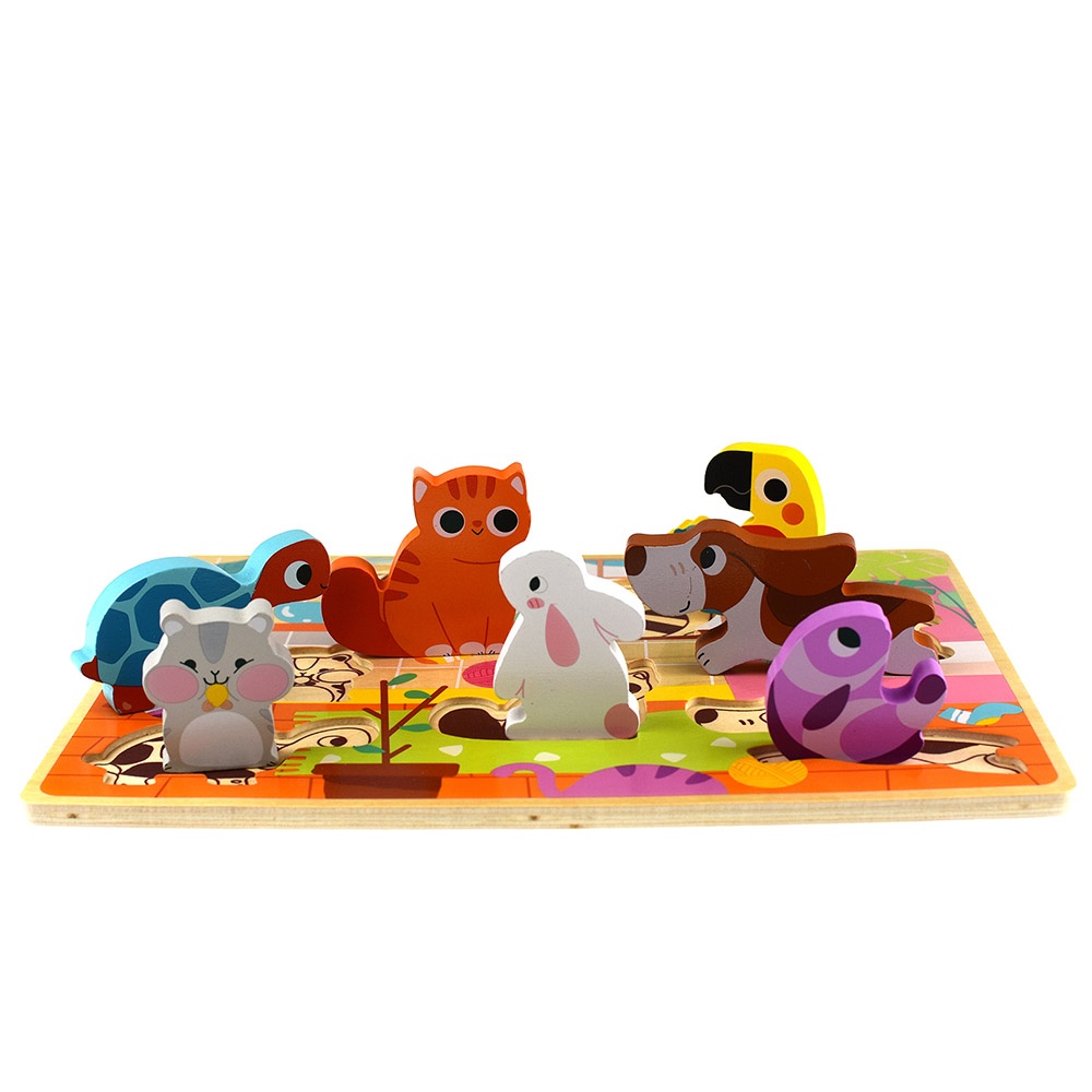 TookyToy - Wooden Chunky Pet Animals Puzzle - Image 4