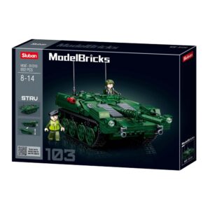 Sluban Building Set: Model Bricks - STRV103 Main Battle Tank - 692pcs
