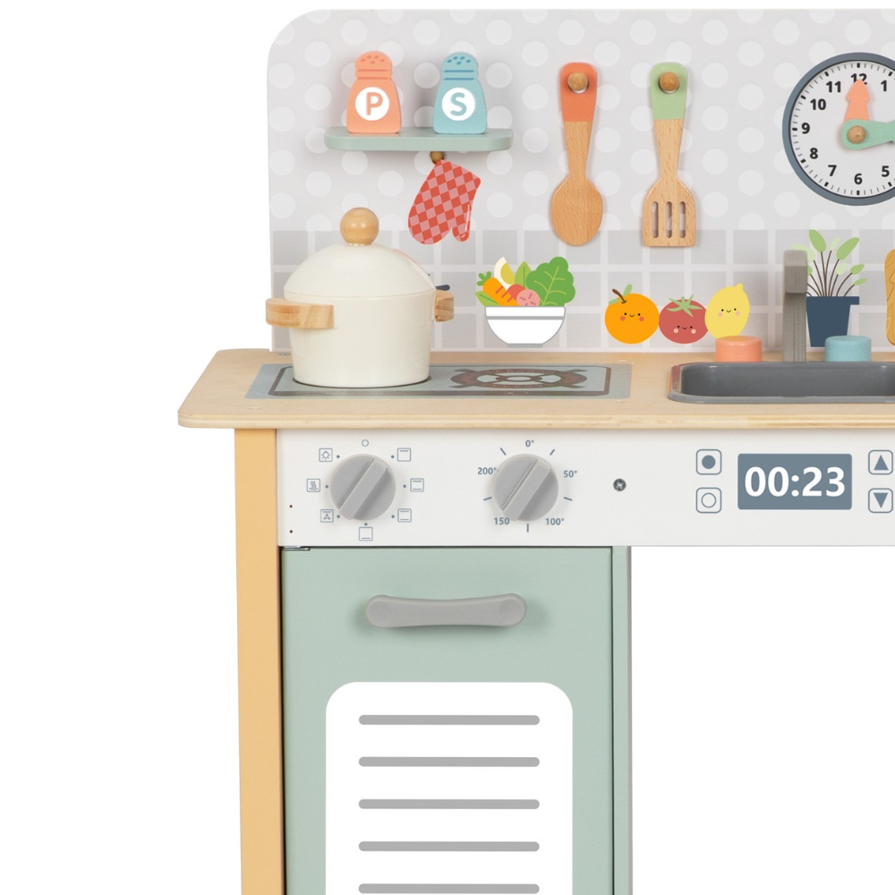hi Pando - Pretend & Play - Wooden Kitchen Set - 8pcs - Image 4