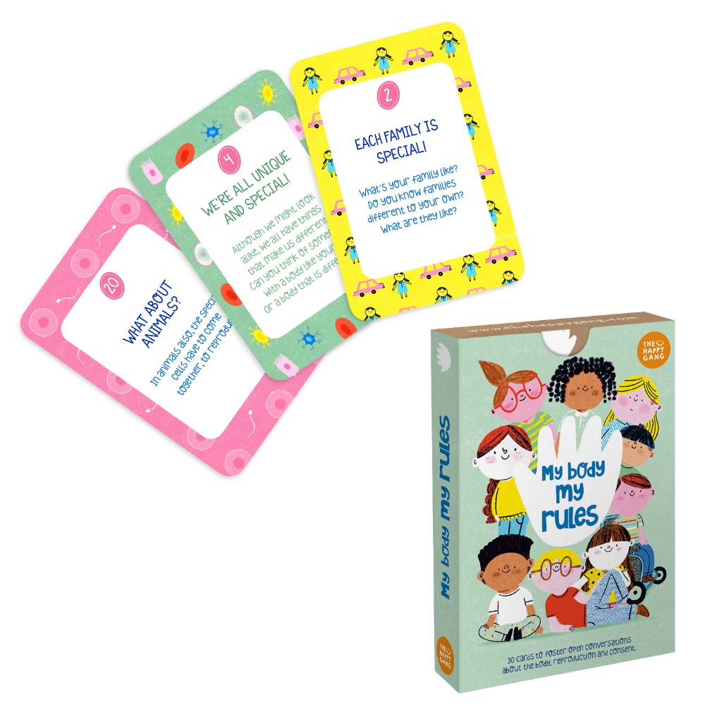The Happy Gang - My Body My Rules - Life Skills Flashcards for Parents & Kids - Image 4