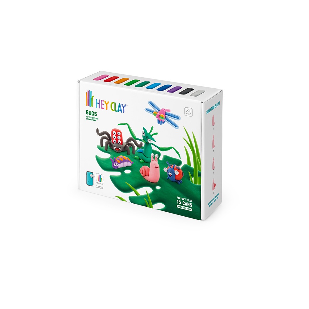 Hey Clay - Modelling Air-Dry Clay with Fun Interactive App - Bugs, 15 cans - Image 5