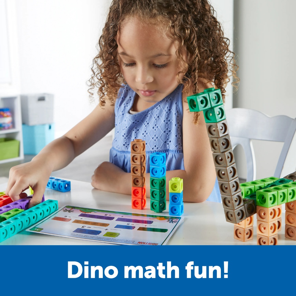 Learning Resources - MathLink® Cubes Early Maths Activity Set - Dino Time - Image 2