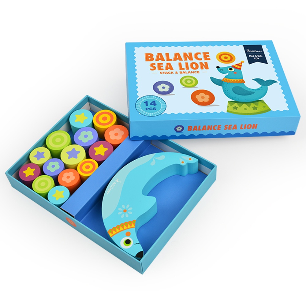 Mideer - Wooden Balancing Toy Set with Blocks - Sea Lion - Image 6