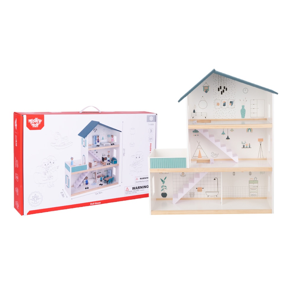 TookyToy - 3-Storey Doll House & Accessories - Image 9