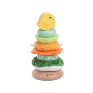 Classic World - Bird Tower Stacking Ring Toy for Babies