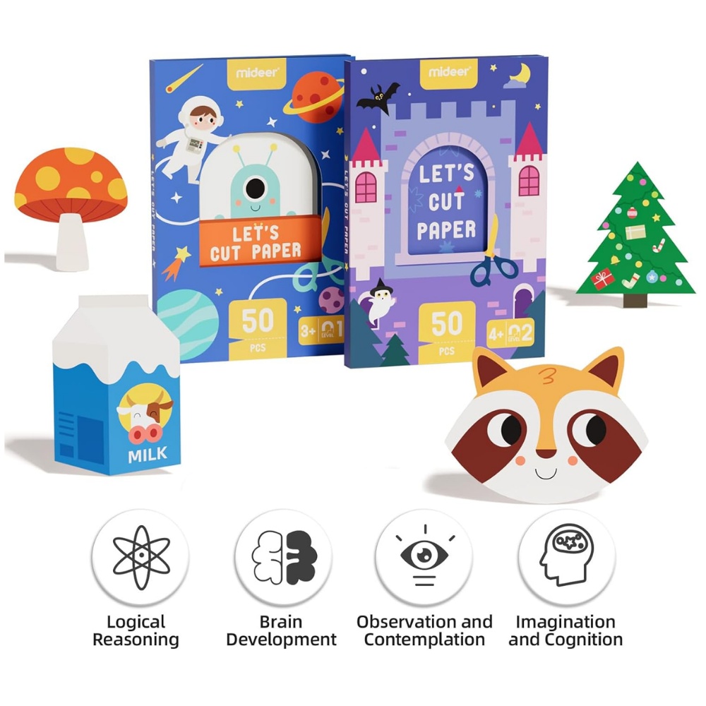 Mideer - Beginner Level Let's Cut Paper Arts & Crafts Set - Image 4