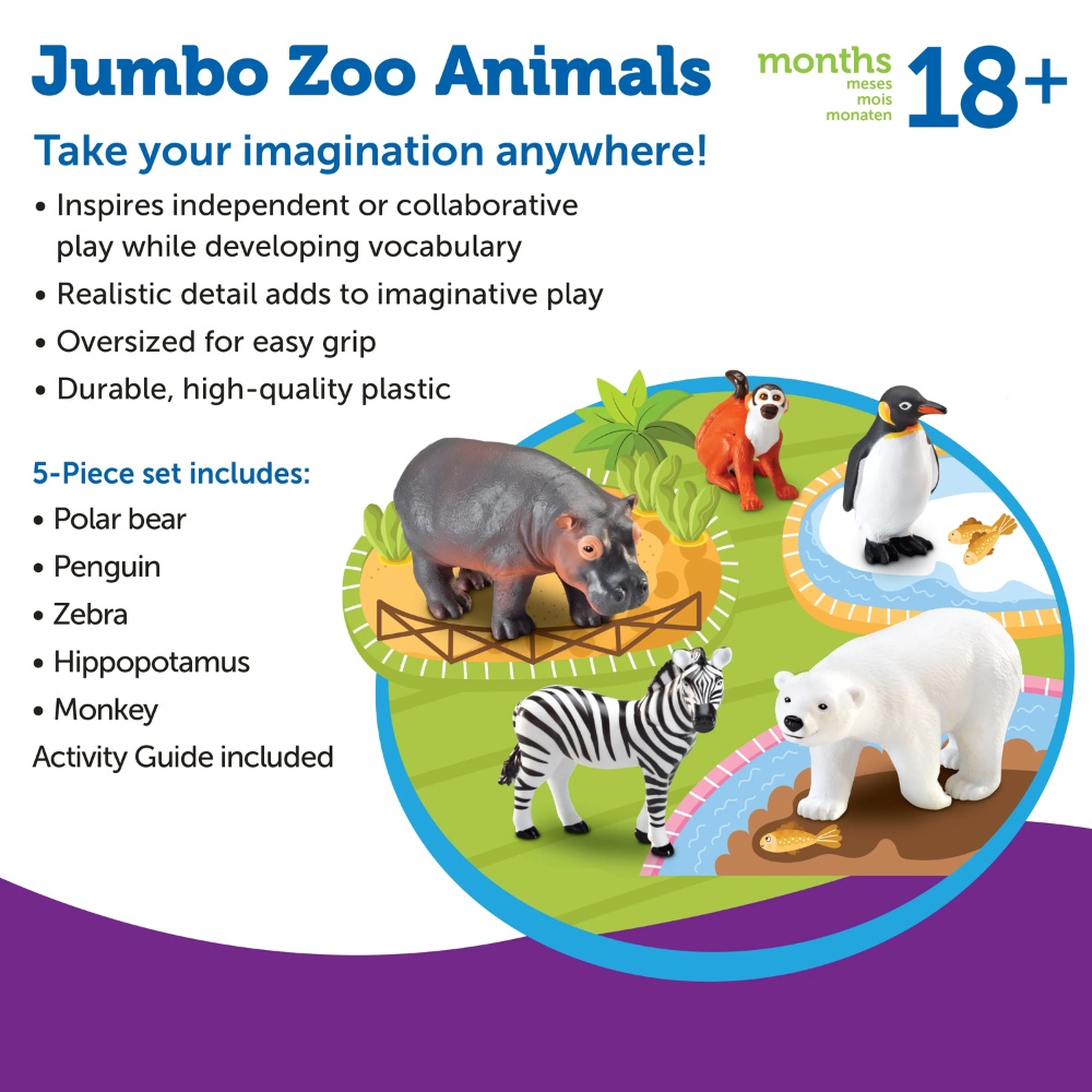 Learning Resources - Jumbo Zoo Animals - Image 6