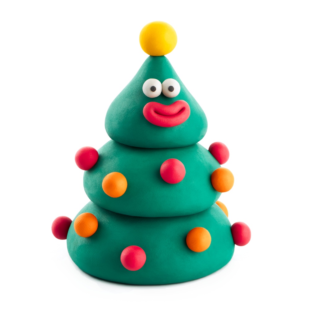 Hey Clay - Modelling Air-Dry Clay with Fun Interactive App - Xmas Tree, Christmas Series, 5 cans - Image 2