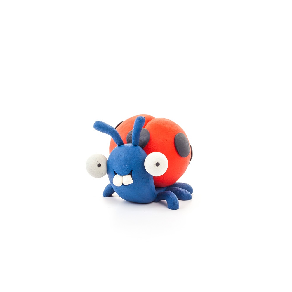 Hey Clay - Modelling Air-Dry Clay with Fun Interactive App - Ladybird, Snail, Dragonfly, Series Bugs, 6 cans - Image 3