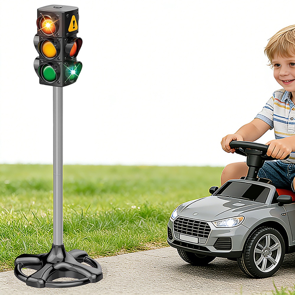 Pretend & Play Traffic Light with Working Lights - Road Safety Role-Play Accessory - Image 2