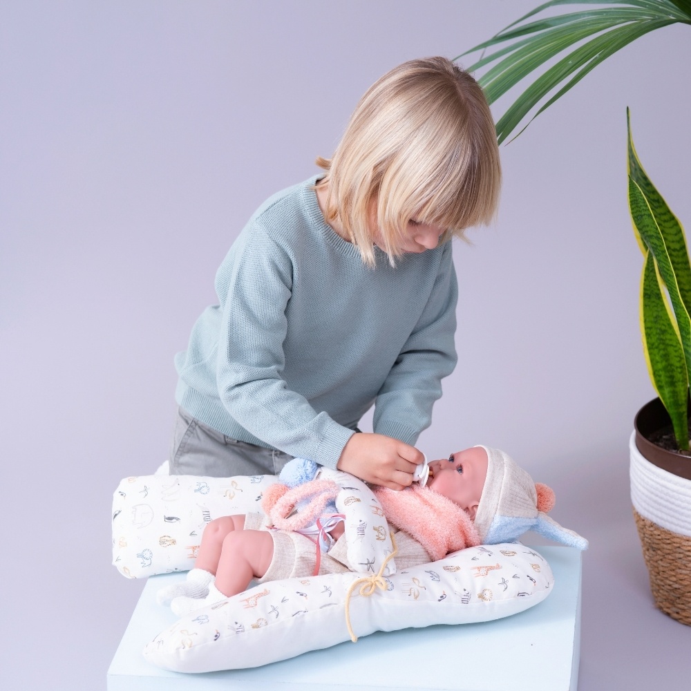 Llorens - Baby Girl Doll with Crying Mechanism, Clothing & Cushion: Mimi - 42cm - Image 4