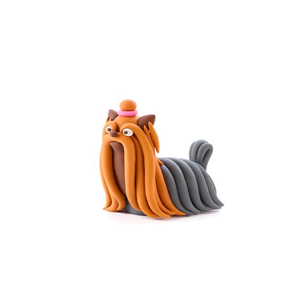 Hey Clay - Modelling Air-Dry Clay with Fun Interactive App - Yorkie, Series Dog Story, 3 cans - Image 3