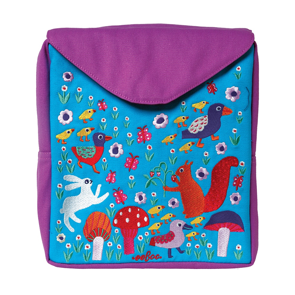 eeBoo - Embroidered Backpack for Kids: Hoppy Bunny