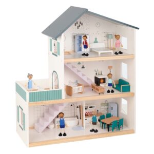 TookyToy - 3-Storey Doll House & Accessories