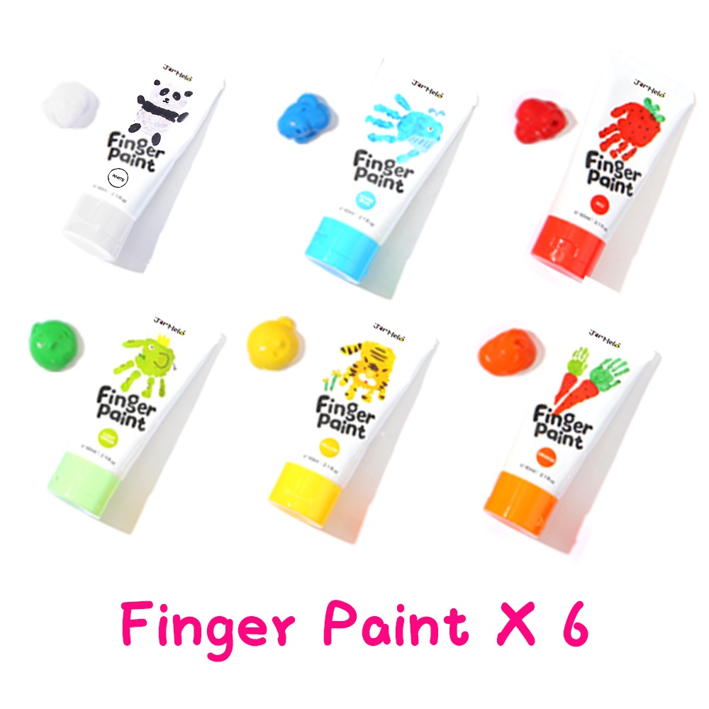 Jar Meló - Children's Finger Paint Kit with Paints, Stamps & Apron - Image 6