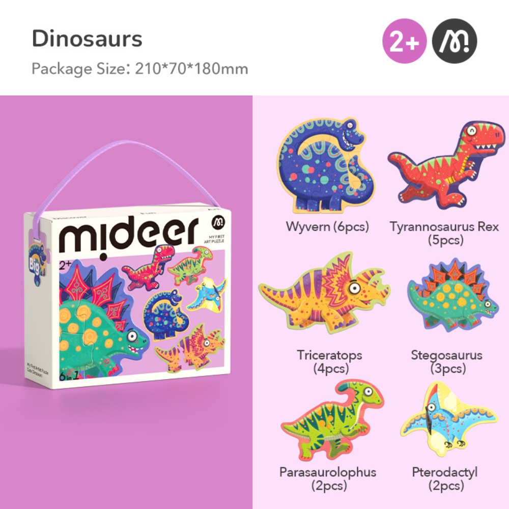 Mideer - My First Jigsaw Puzzle for Kids - Cute Dinosaurs - Image 2