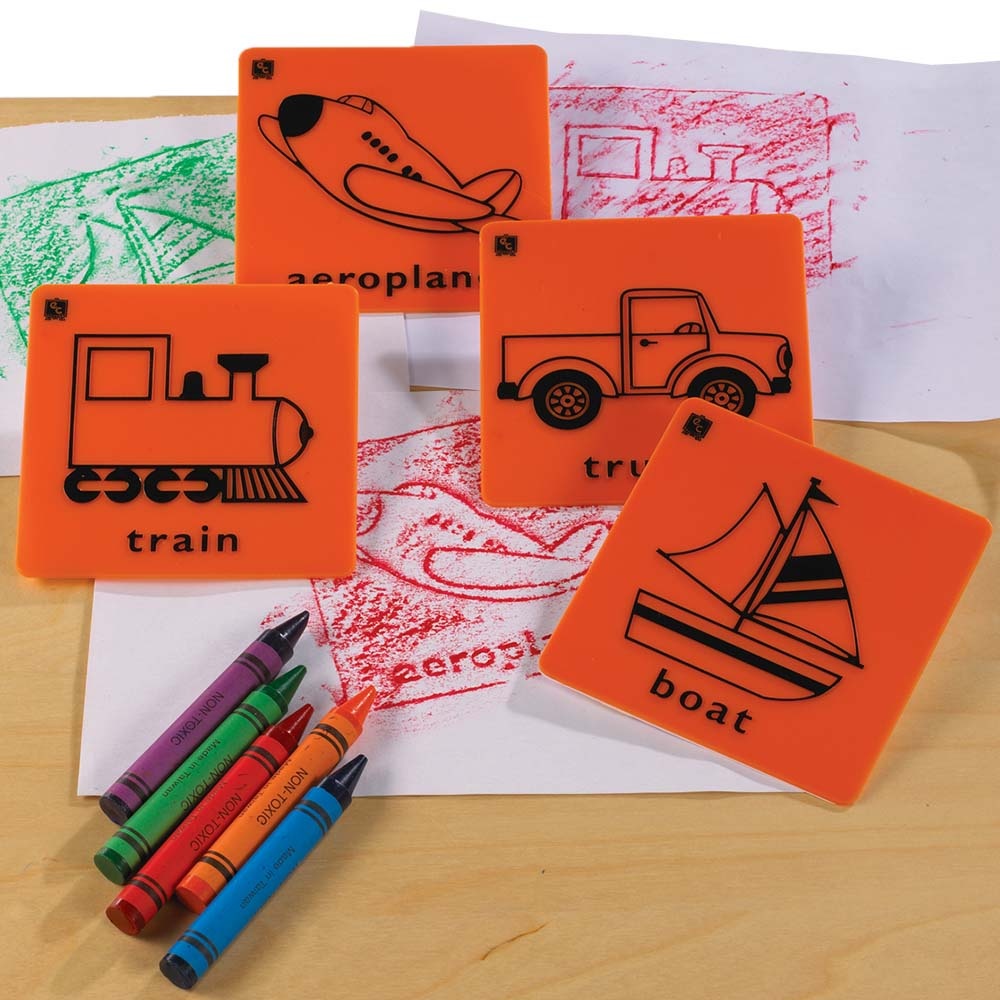 EDX Education - Art Rubbing & Embossing Plates - Transport 4pcs - Image 2
