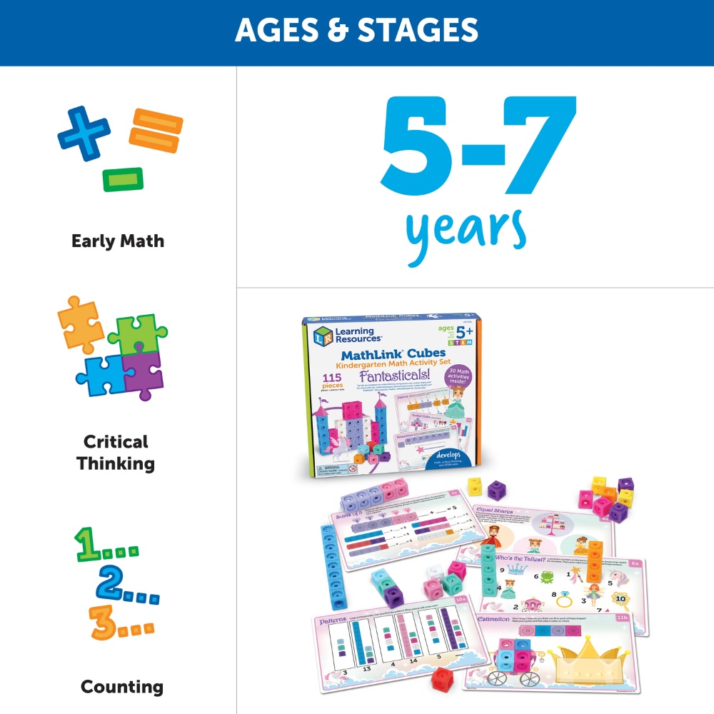 Learning Resources - MathLink® Cubes Early Maths Activity Set - Fantasticals - Image 6