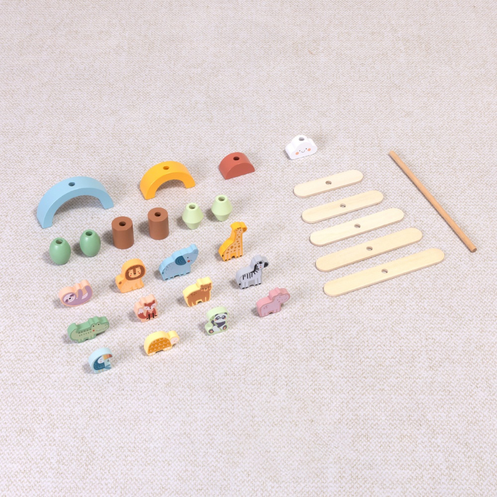 TookyToy - Savannah Stacking Animals Friends - Fine Motor Balance Toy 27pcs - Image 6